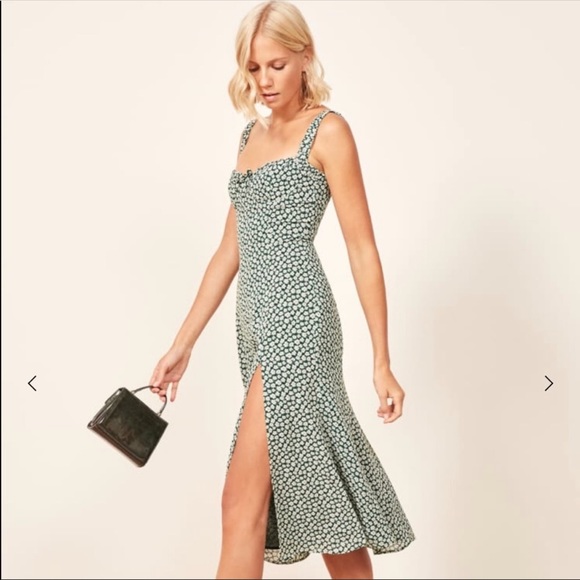 ISO REFORMATION PERIDOT DRESS SIZE 2 - Picture 1 of 1